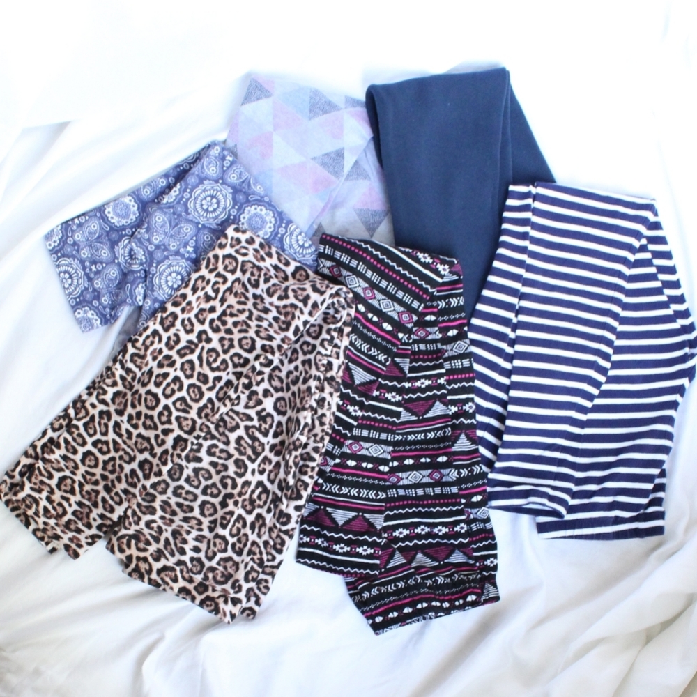 Lot of 6 Girls Leggings